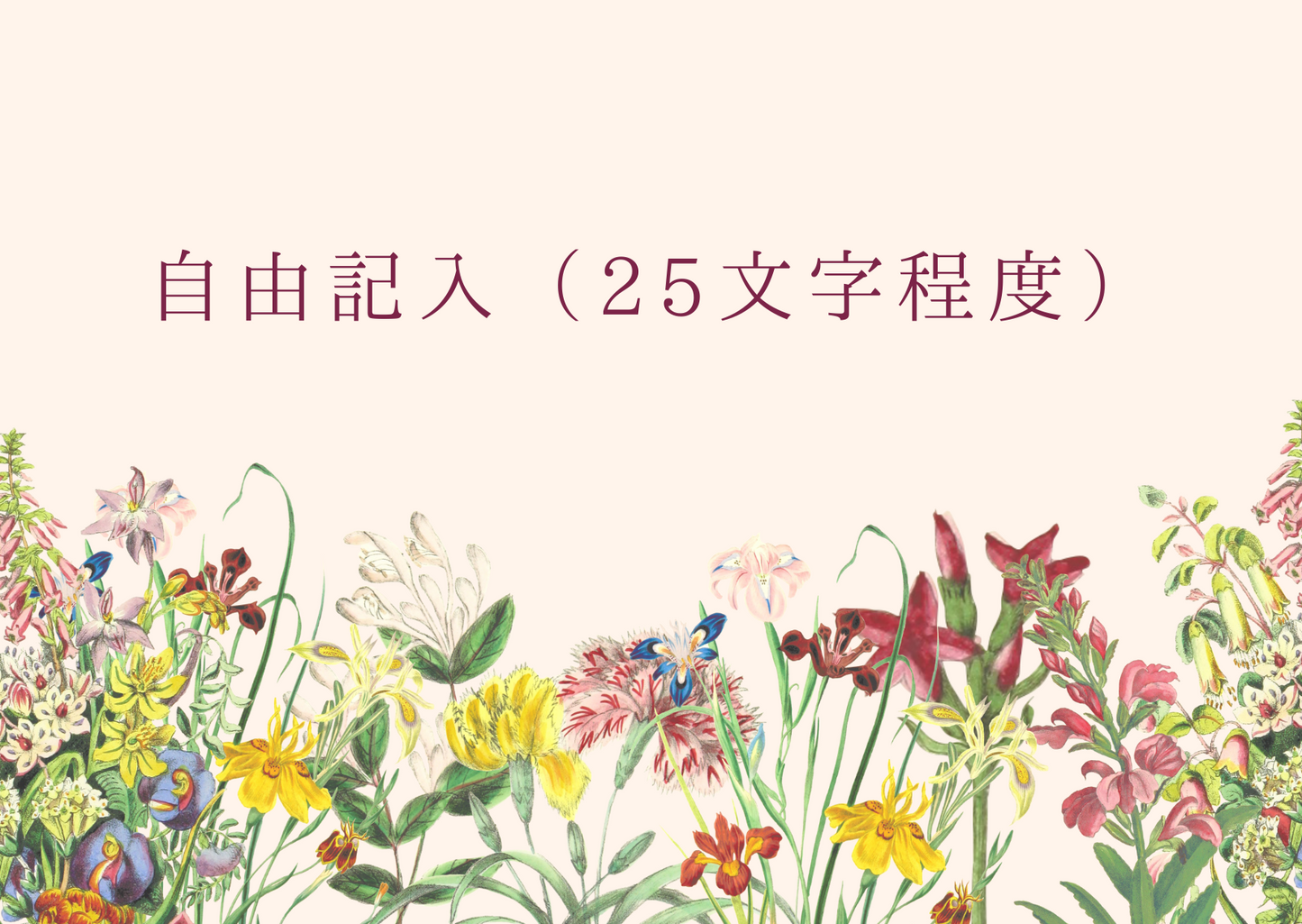 自由記入(25文字程度)